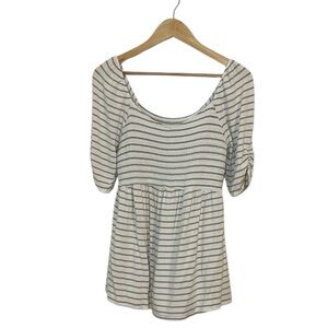 Isabel Maternity beige striped Top, Large